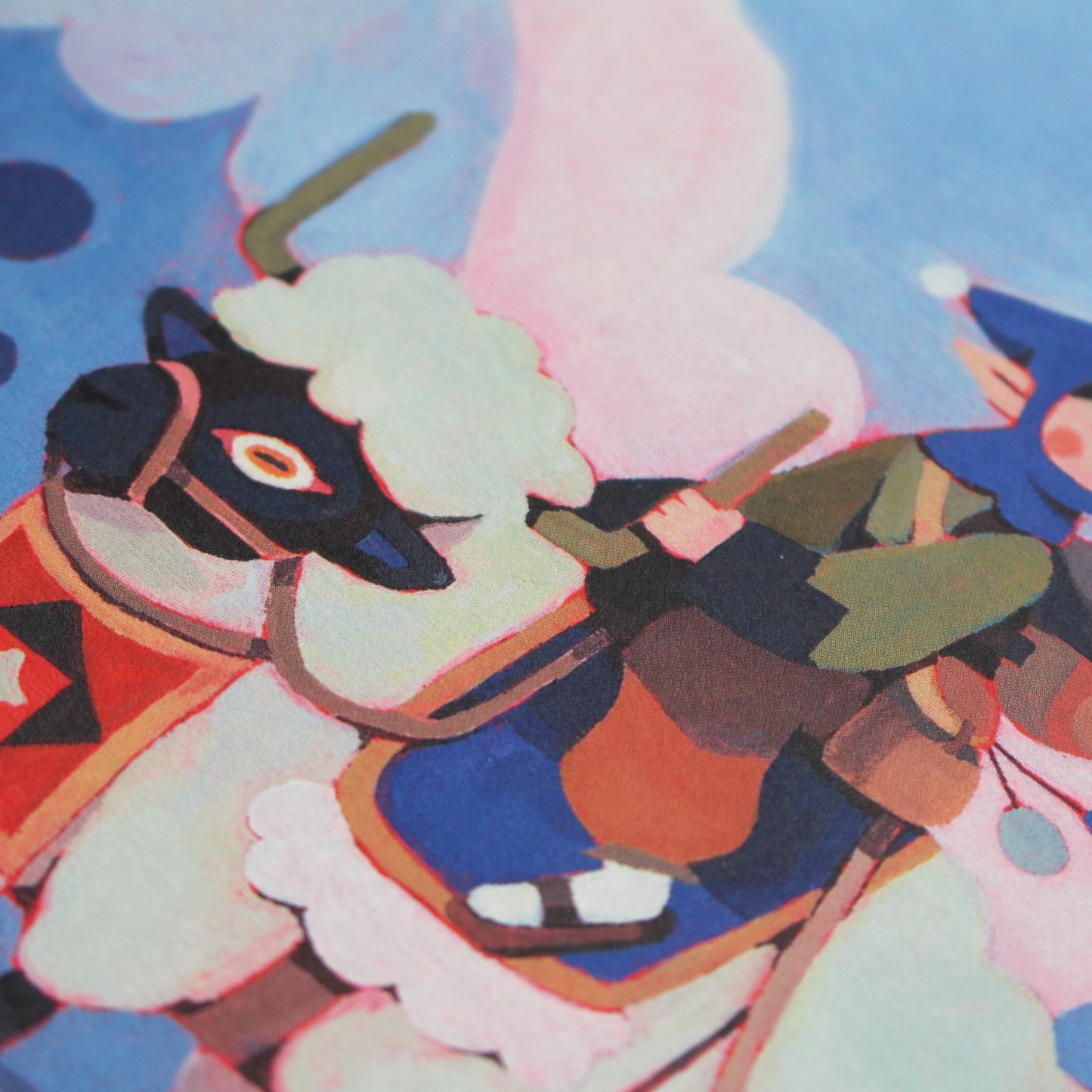 Sheep Rider Square Print