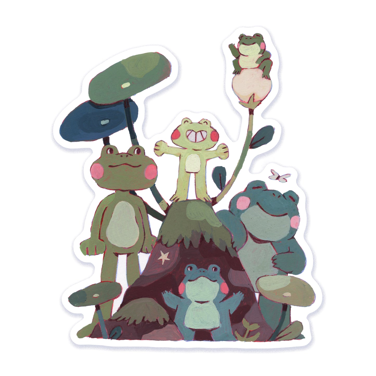 All The Frogs Sticker