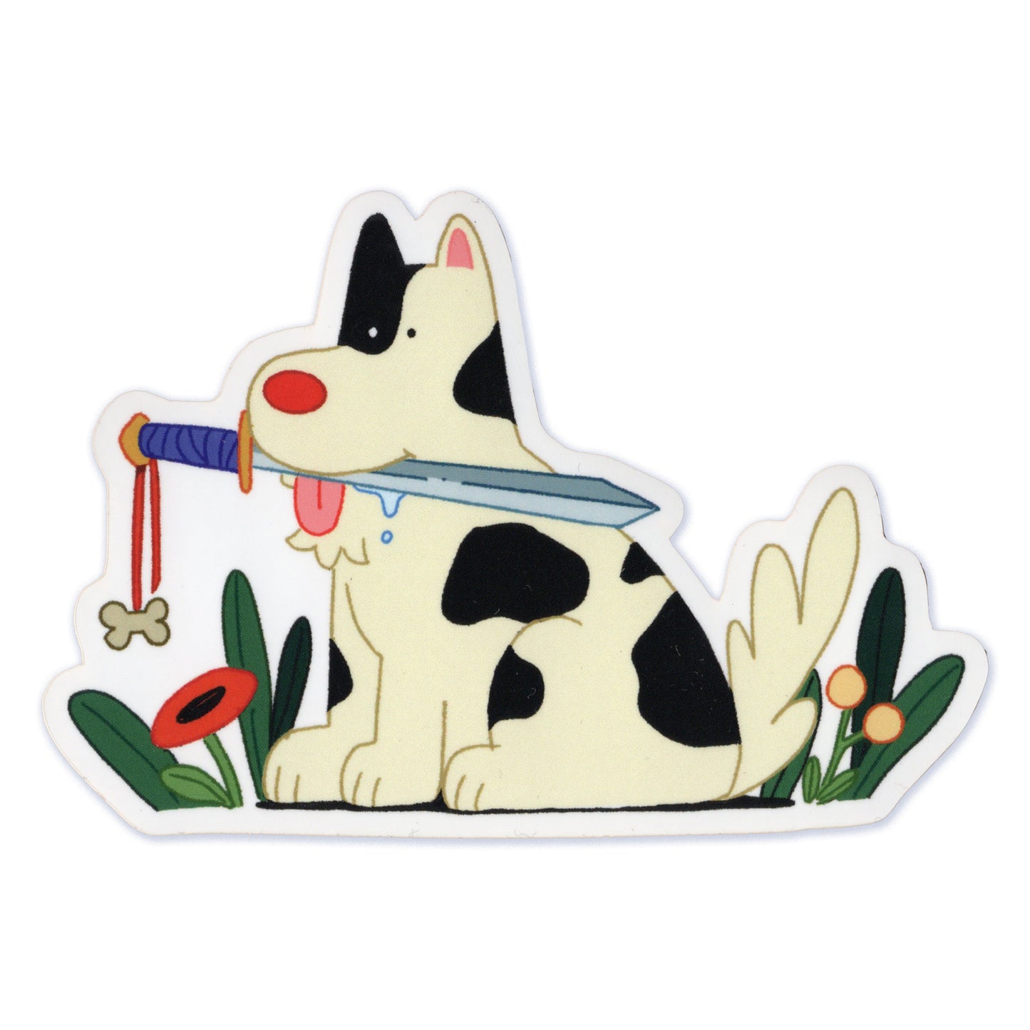 Dog With Sword Sticker