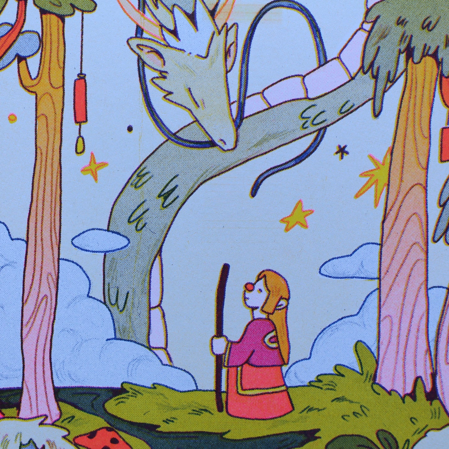 Dragon Mage Riso Print