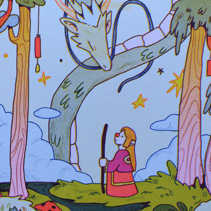 Dragon Mage Riso Print