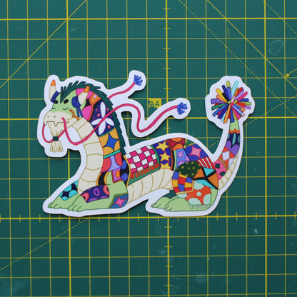 Patchwork Dragon Sticker