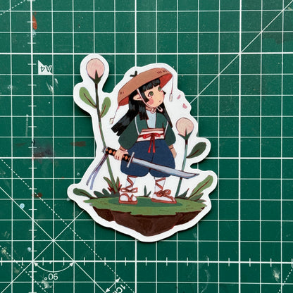 Samurai Girl Sticker
