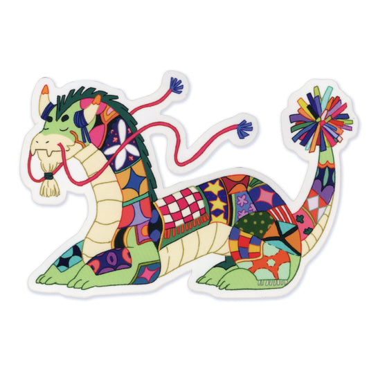 Patchwork Dragon Sticker