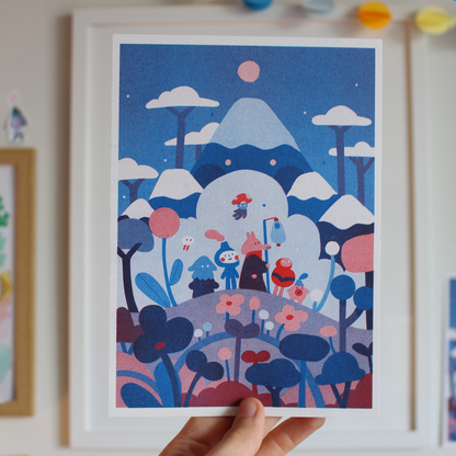 Wandering Friends Riso Print